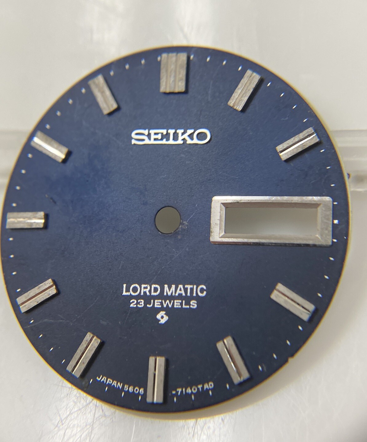 Original Seiko 5606-7140 Lord Matic Blue 27.5mm Dial