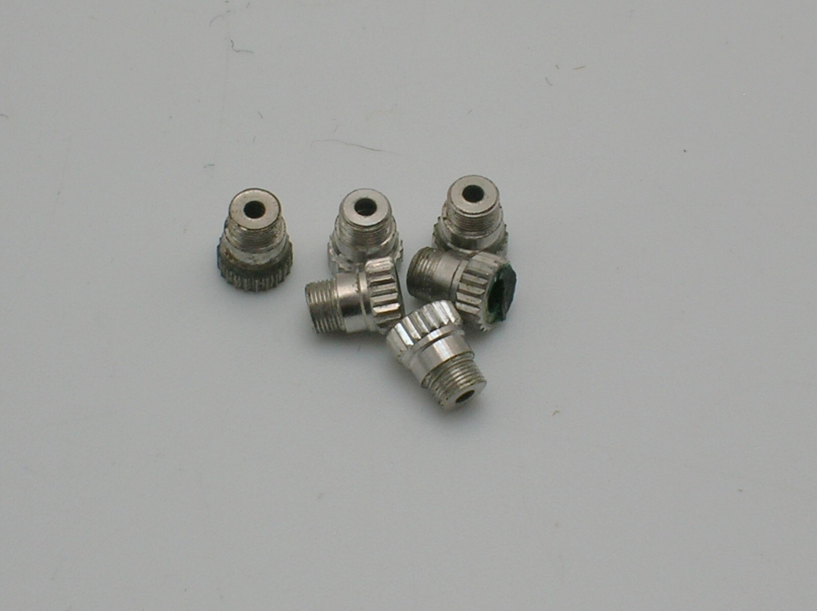 SIX OMEGA(?) CHRONOGRAPH WATCH PUSH BUTTON SLEAVES 3.6 MM IN DIAMETER -14 OF 24