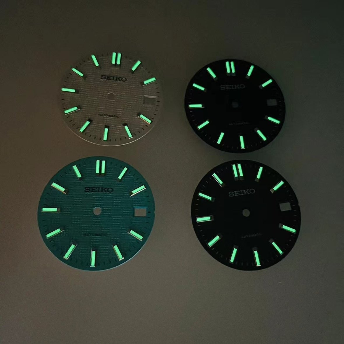 28.5mm Green Luminous Watch Dial for Nh35 Nh36 4R Movement Watch Accessories