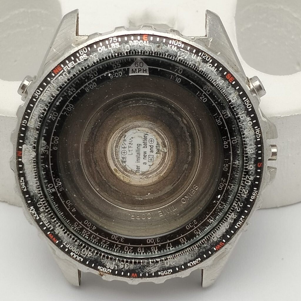 Seiko Sport 7T34-6A00 Flightmaster Chronograph Vintage Watch Case MAH34BAS4