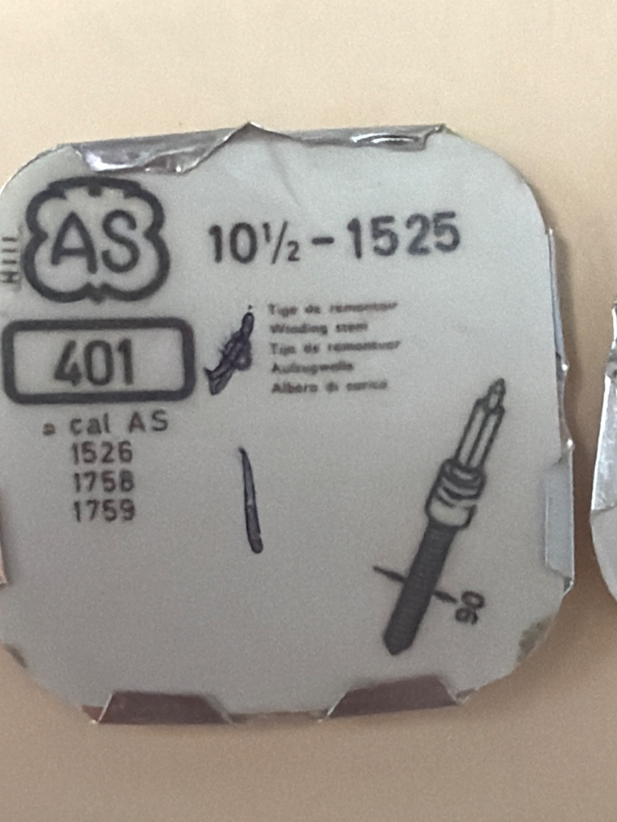 AS (A Schild) – Part #401 Winding Stems Various Calibers – Photos for # of stems