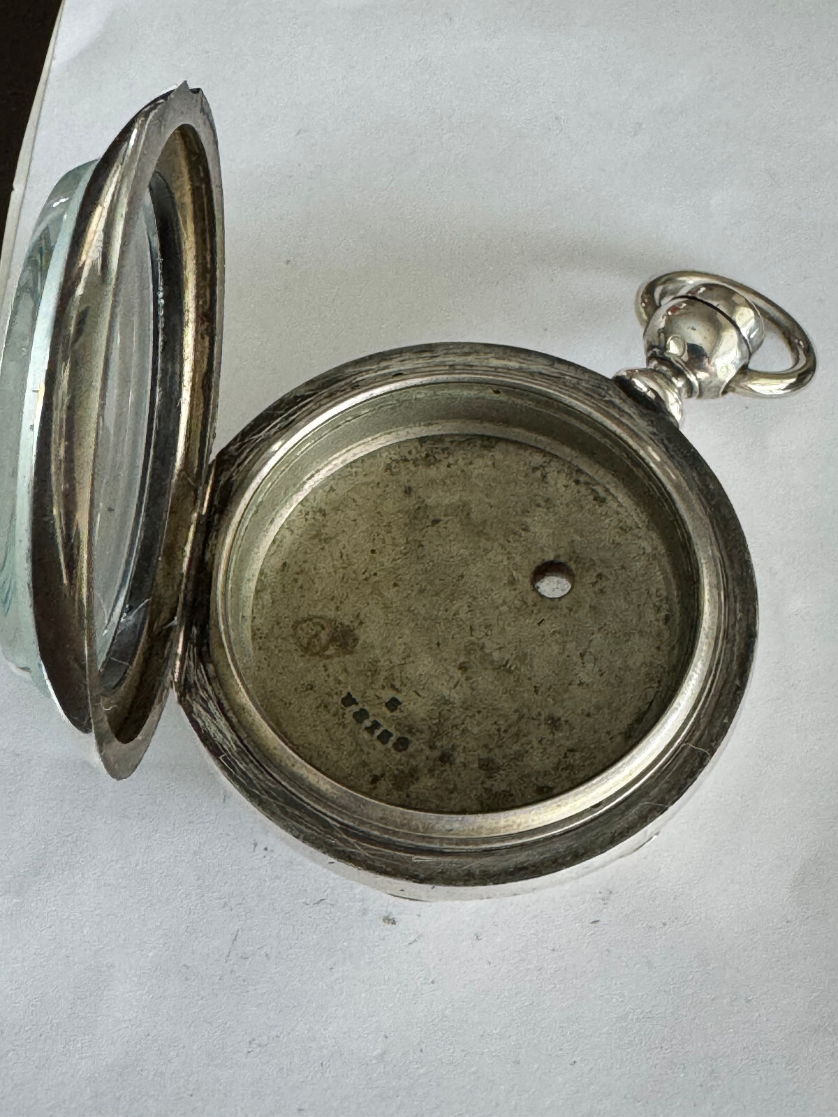 VINTAGE 18 SIZE BIG 5 OZ COIN SILVER FAHY’S MONARCH POCKET WATCH CASE KW/KS