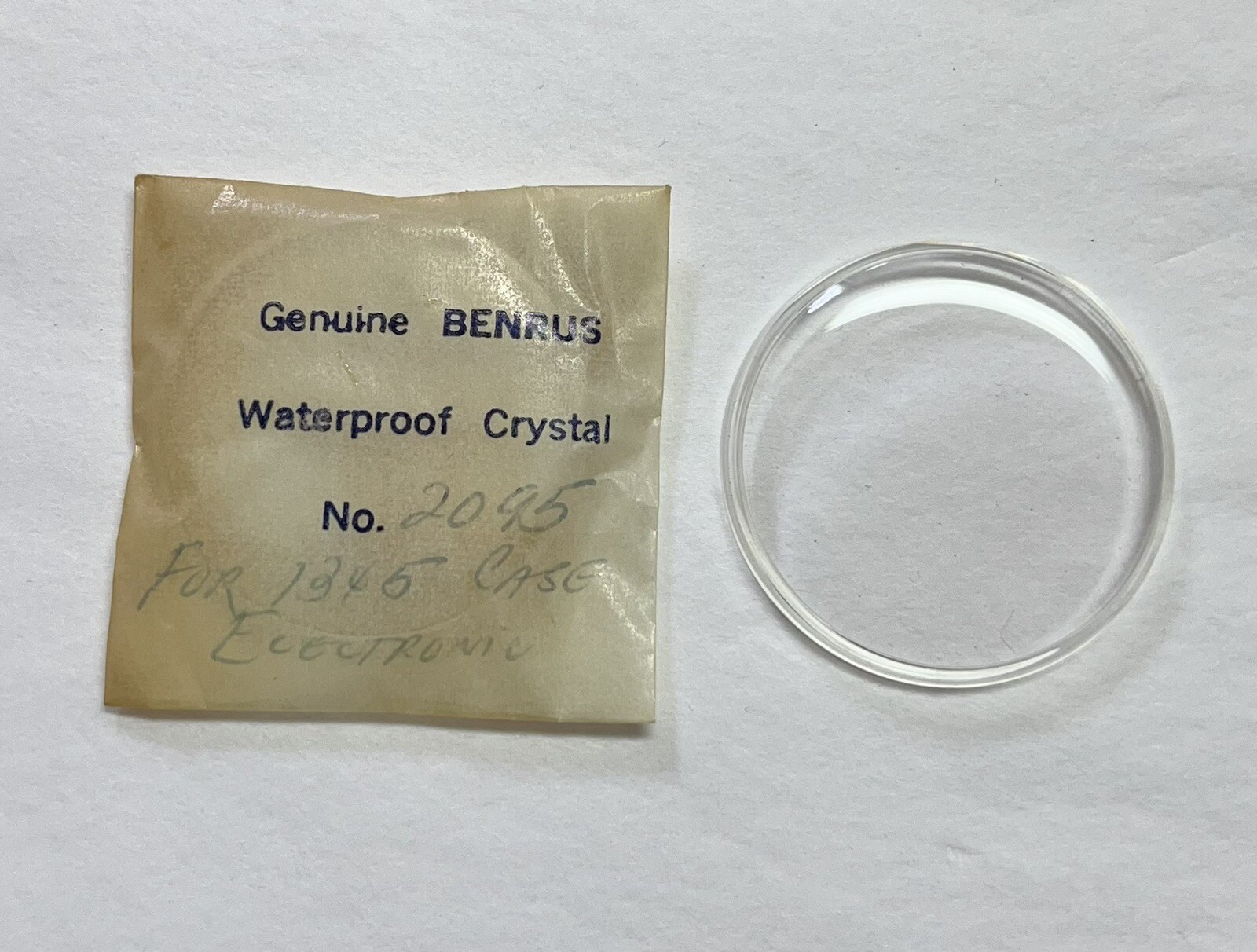 Vintage NOS Genuine Benrus 2095 32mm Acrylic Watch Crystal Electronic Case 1345