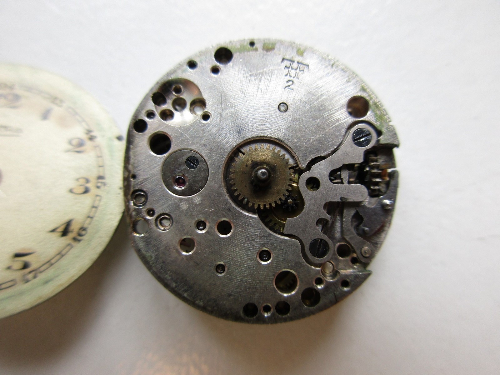 FHF Fontainemelon cal. 2 Swiss watch movement – running – for parts