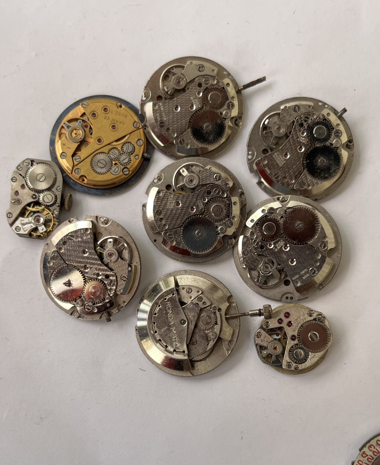 56x Swiss Watch Movements Lot AS FHF Ladies Gents Mixed Parts Repair Untested