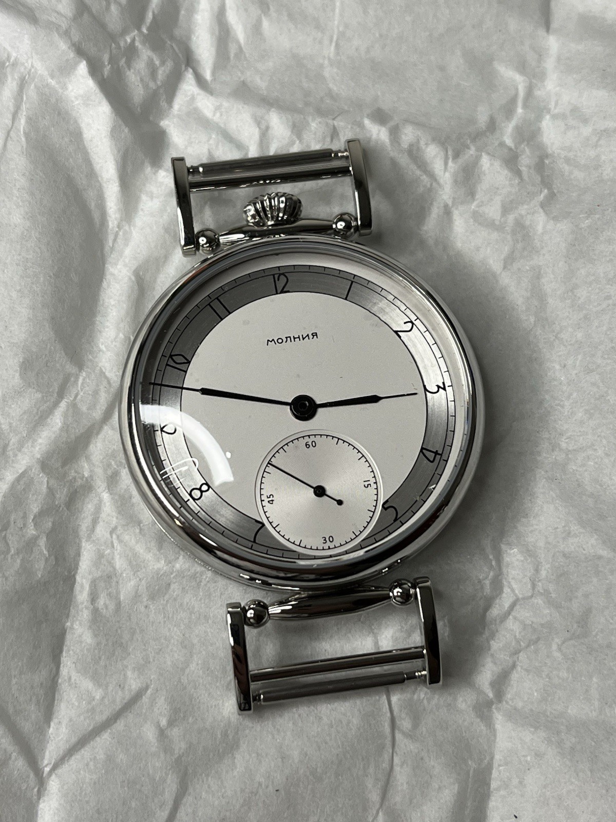 Molnija Marriage Watch Parts Set – Case Dial Hands – No Movement – Aftermarket