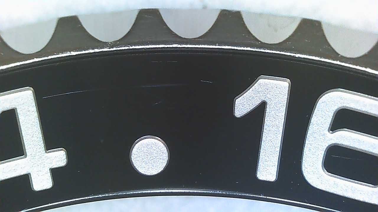 ROLEX GENUINE STEEL BEZEL / BLACK CERAMIC INSERT FOR GMT-II 116710 SCRATCHED