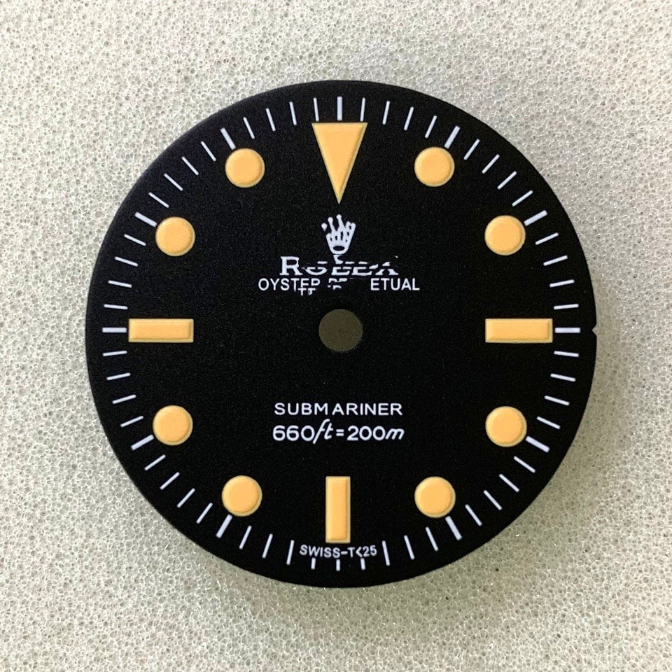 28.5mm Retro Watch Dial Green Luminous for Nh36 Nh35 Movement Watch Accessories