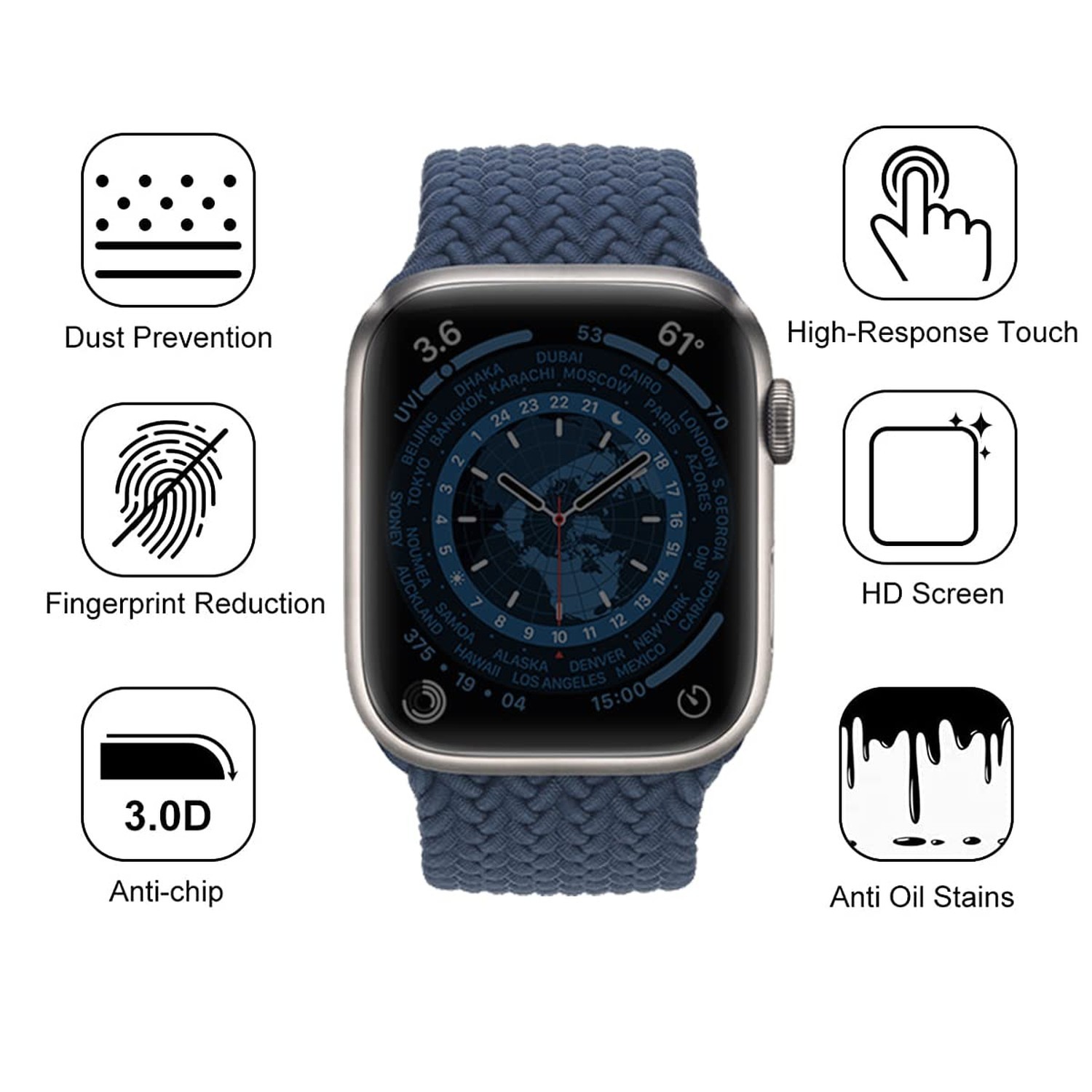 [4-Packs] Privacy Screen Protector Compatible for Apple Watch 44mm SE Series …