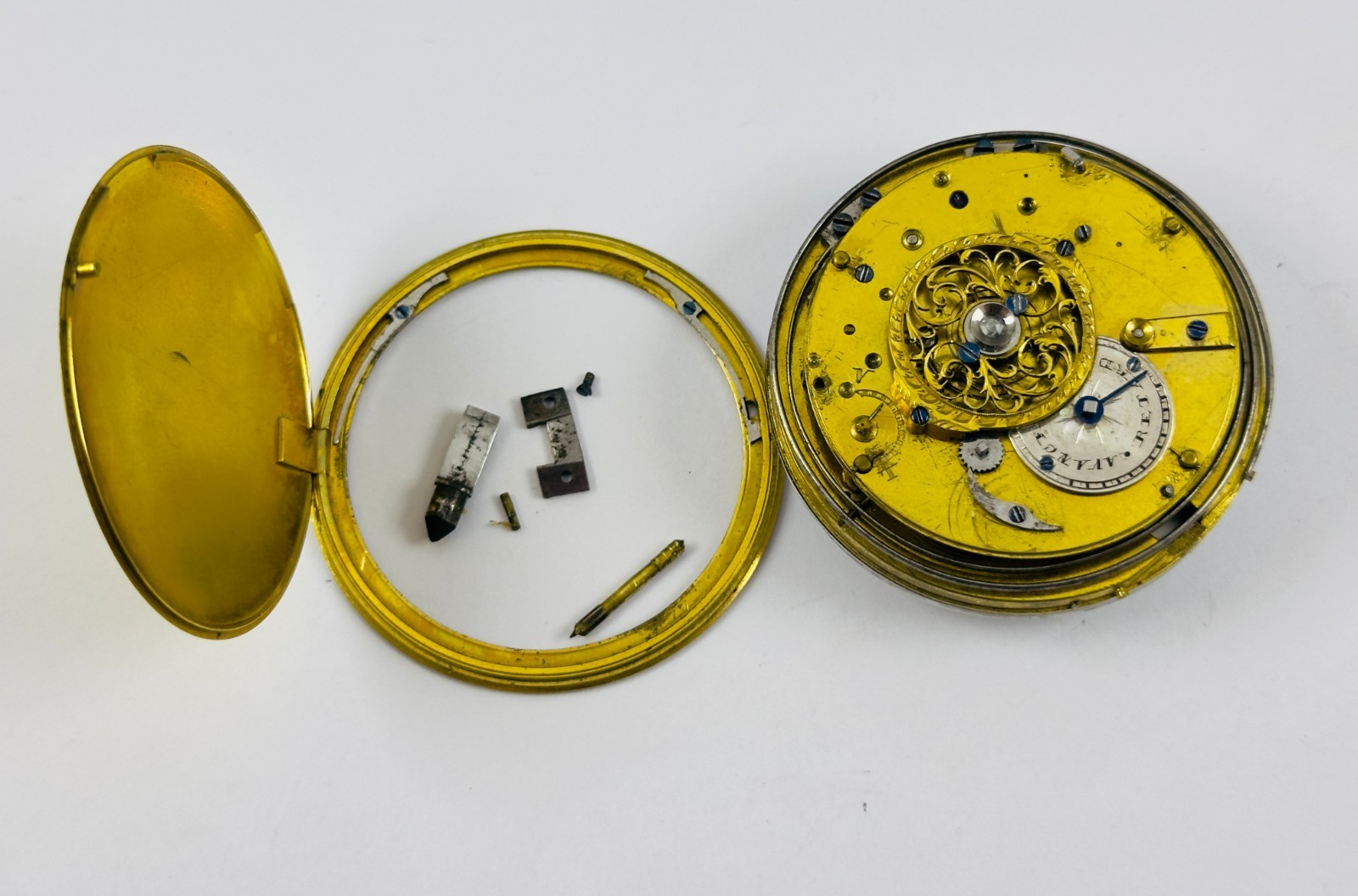 Antique Repeater Fusee Pocket watch Movement and Dial