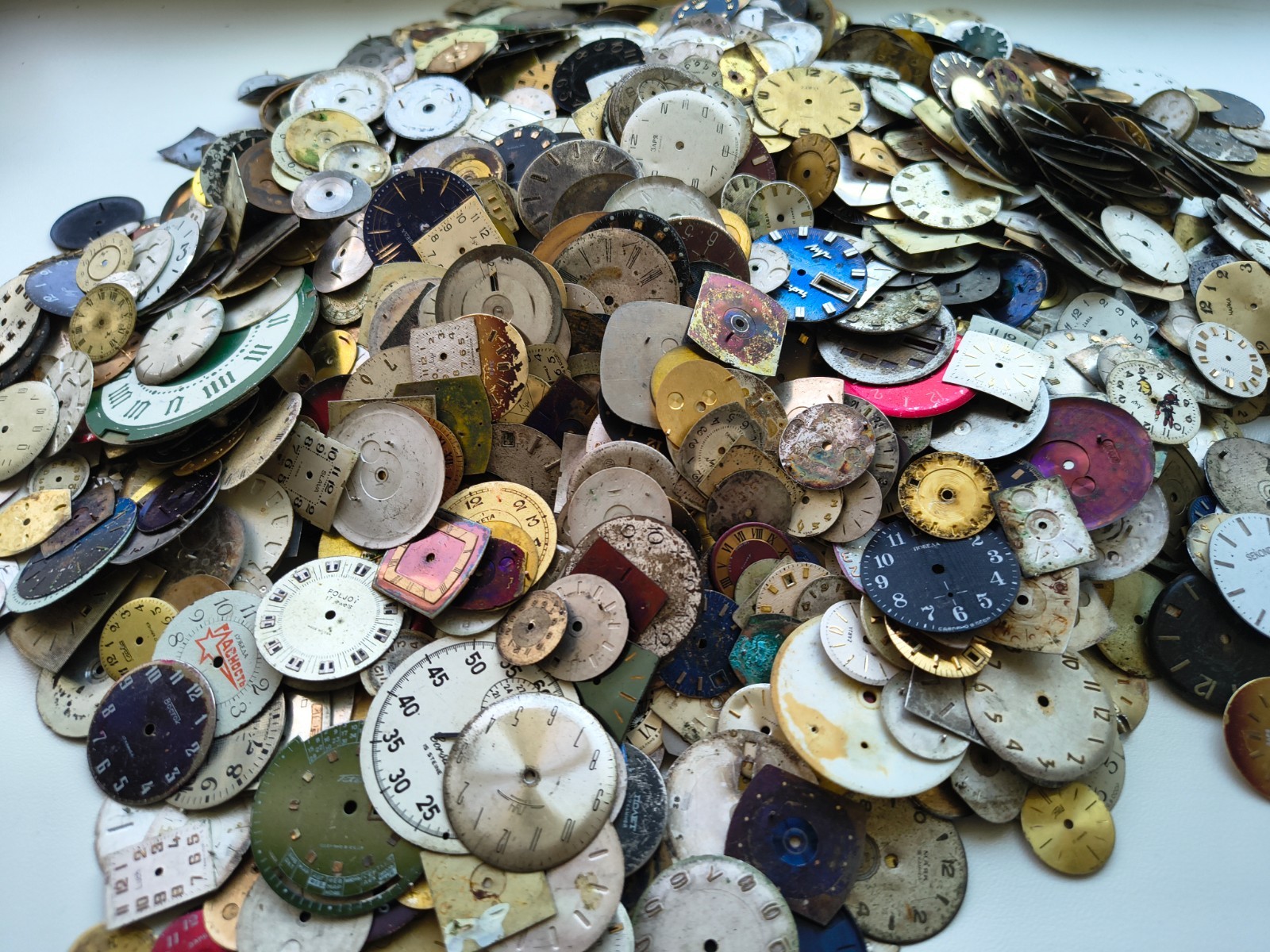 100pc Vintage Watch Dials Lot Mixed Men Women Steampunk Art Craft Repair Parts
