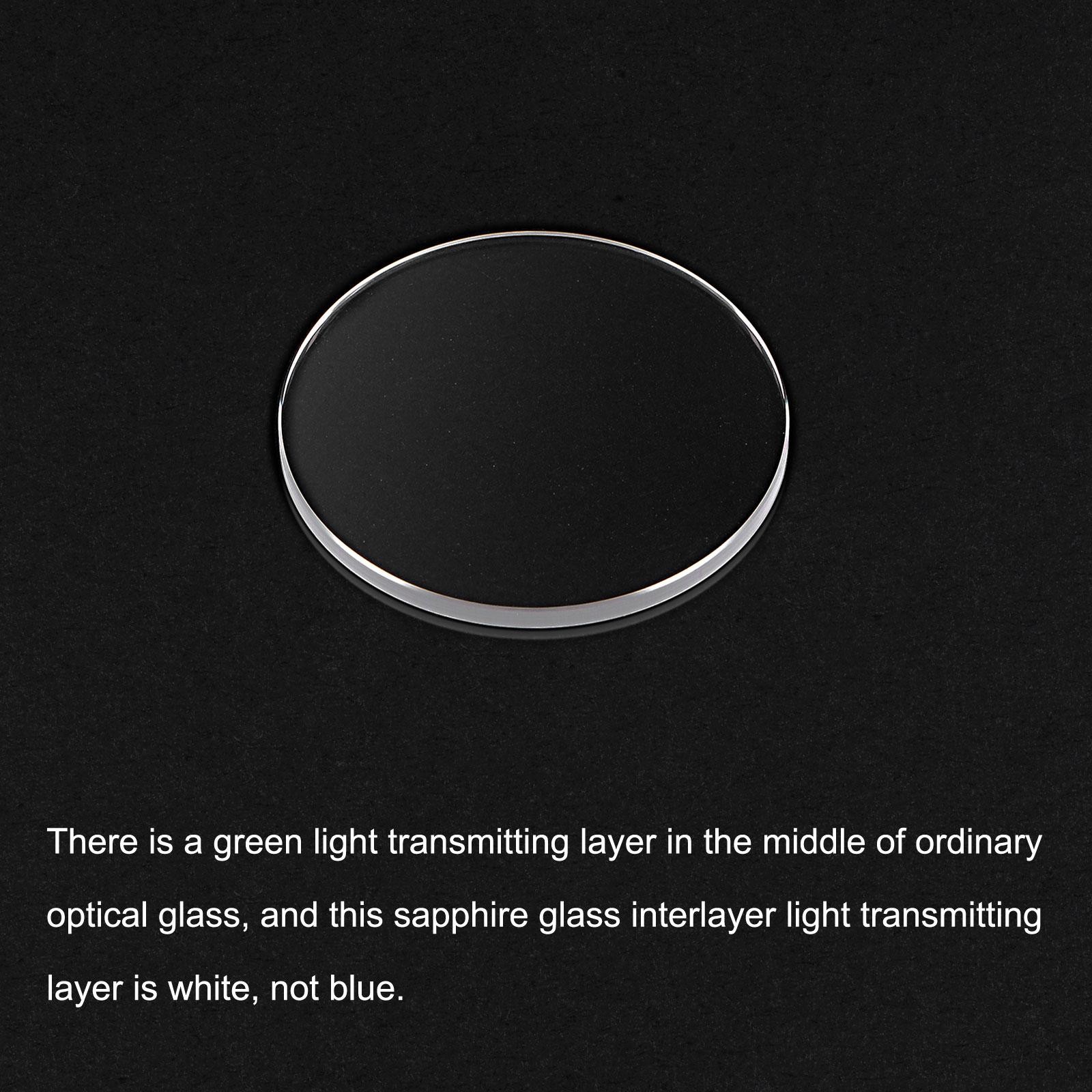Flat Round Lens Glass Watch 29mm Dia 1.5mm Thickness, Transparent