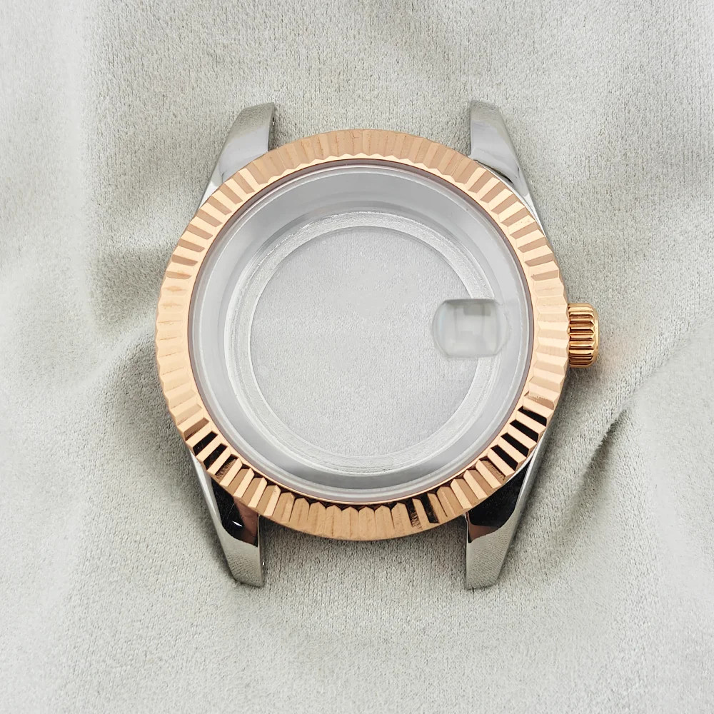 Watch Case 36mm 41mm Steel Sapphire Glass Fits for NH34 NH35 NH36 28.5 Dial