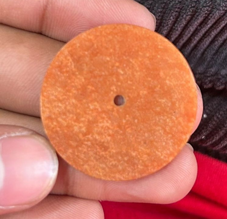 Red Jasper Natural Stone Energy Donut watch dial Polished Gemstone, 31.5 mm