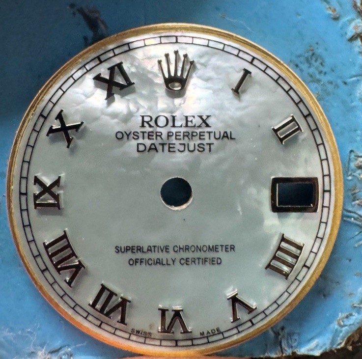 Rolex Ladies Datejust Custom Blue MOP Roman Dial For 69174, 69179 179174 179160
