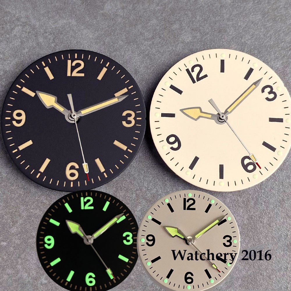29mm Black/Beige Watch dial Face For NH35 ETA 2824 PT5000 Miyota 8215 Luminous