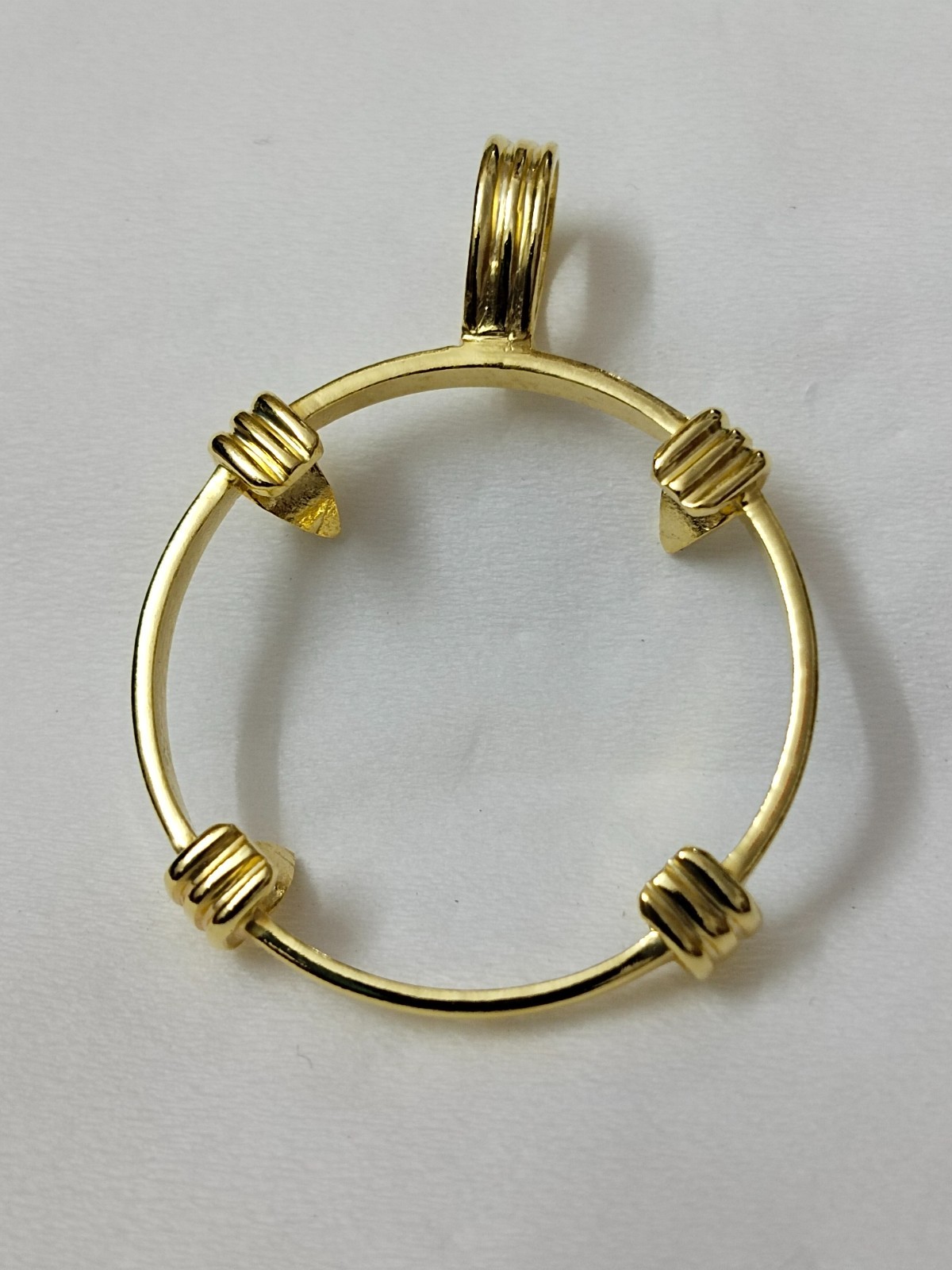 925 Sterling Silver Round Bezel Pendant: Coin Connector, Jewelry Making