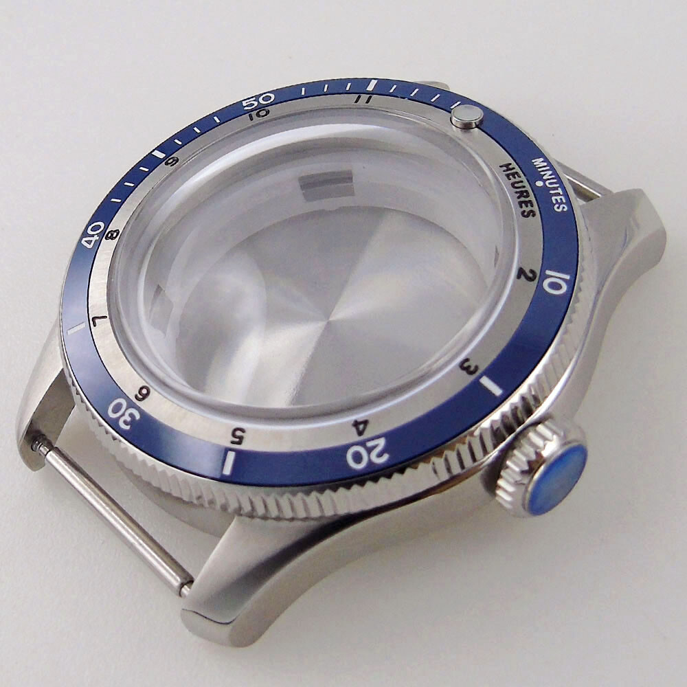 20ATM 40mm Bow Sapphire Glass Watch Case + Bracelet Fit NH34A NH35A NH36A 2824