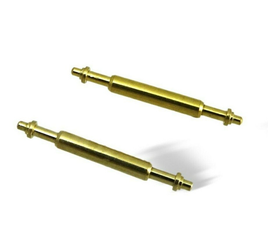 2 Rolex 18k Yellow Gold Datejust Spring Bar Watch Pins 6917 69178 13mm 23-9361