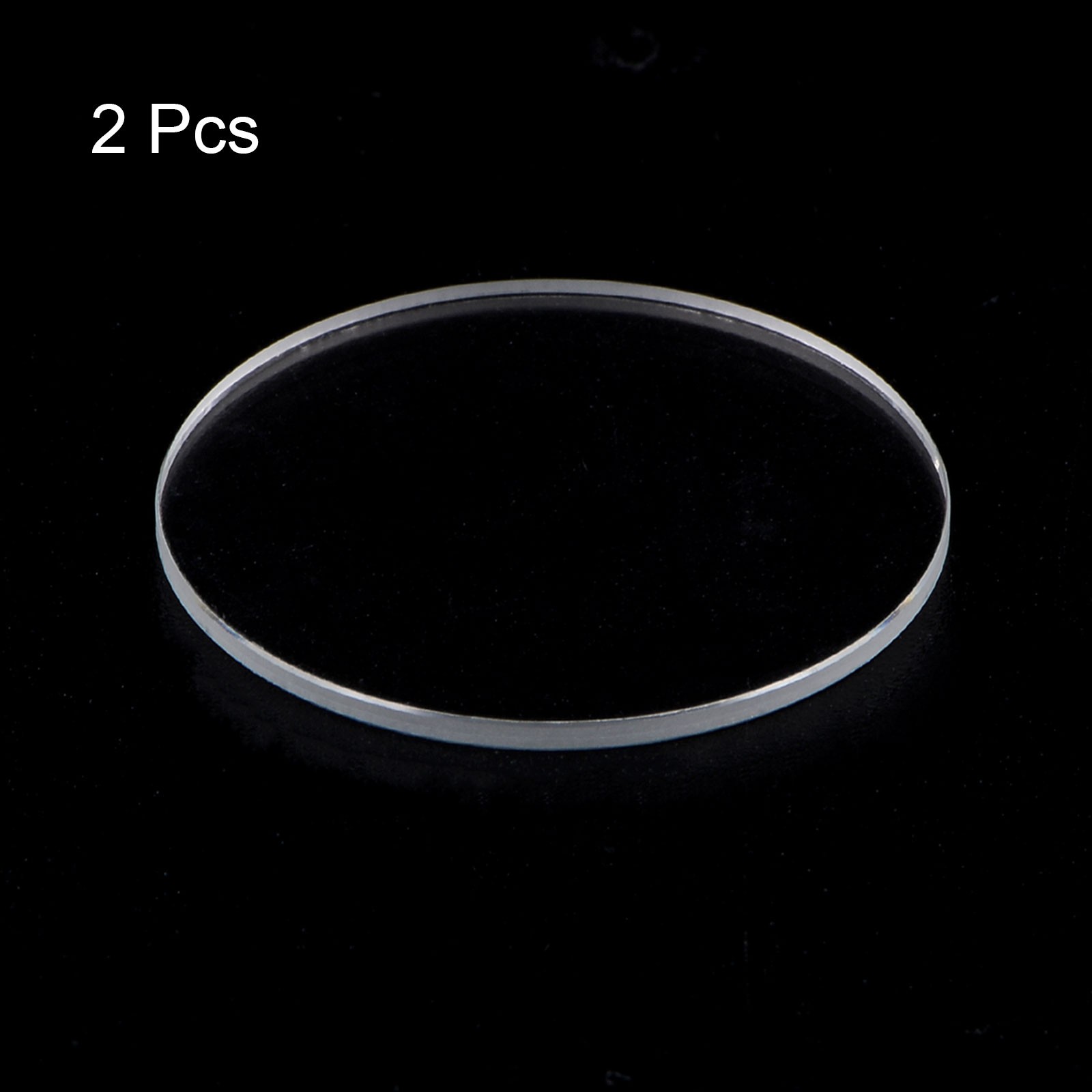 2pcs 35mmx2mm High Transmittance Watch Crystal Lens Glass Round Flat Mineral