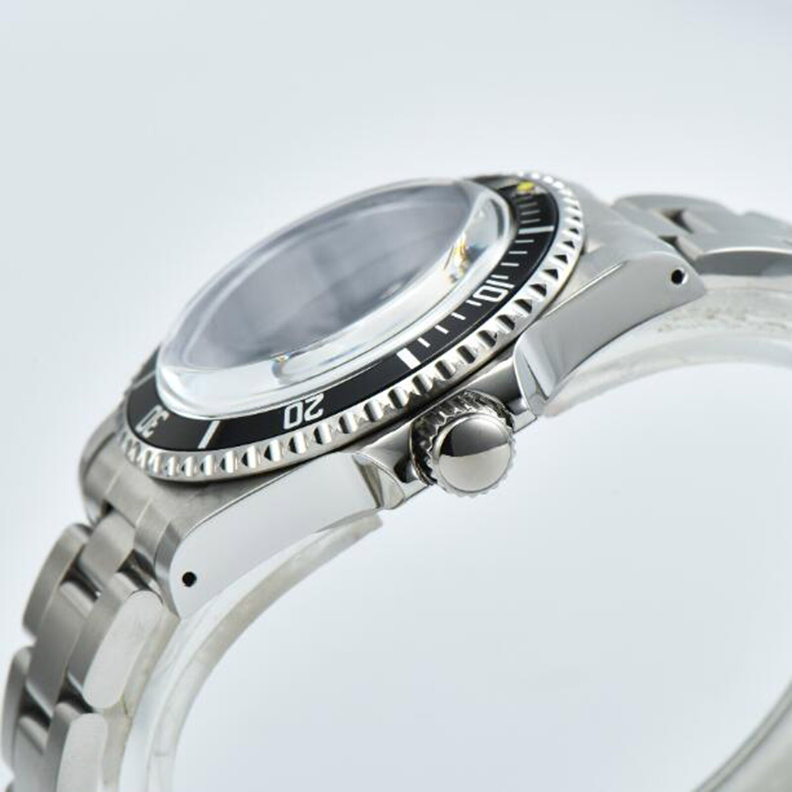 For NH35/36 Movement 39.5mm Retro Stainless Steel Watch Case + Strap