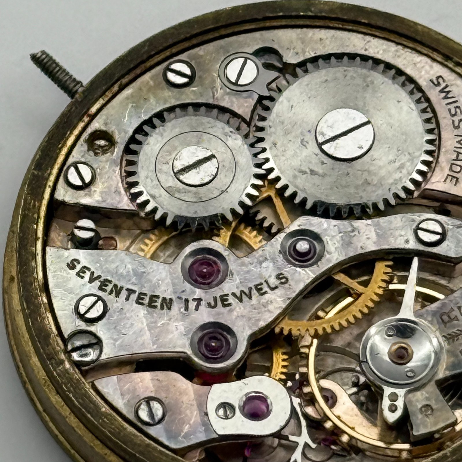Kendal & Dent London Watch Movement 17 Jewels Manual Wind Vintage Parts 27mm