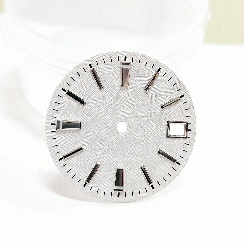 NH35 Dial White GS BGW9 Blue Green Luminous Dial 28.5mm Fit NH35 NH36 Movement