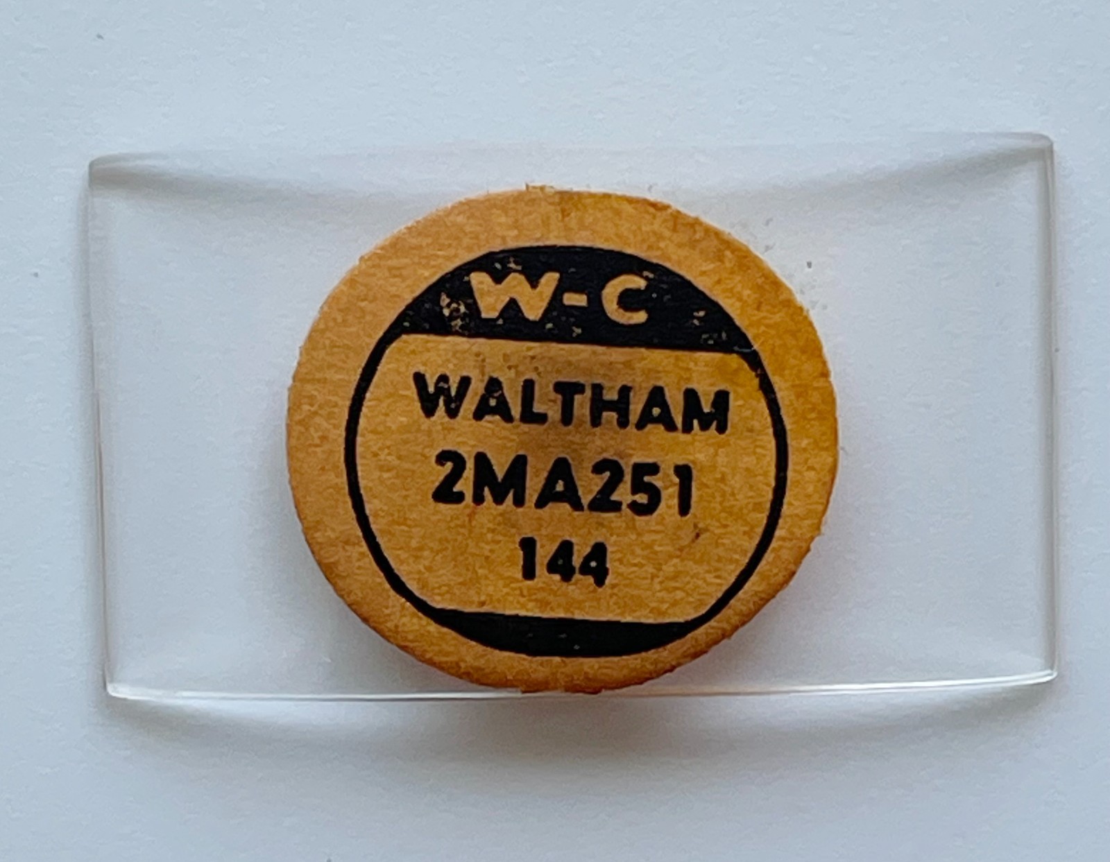 Nos Waltham Watch Crystal Watchcraft 2MA251 144 Vintage Parts Replacement