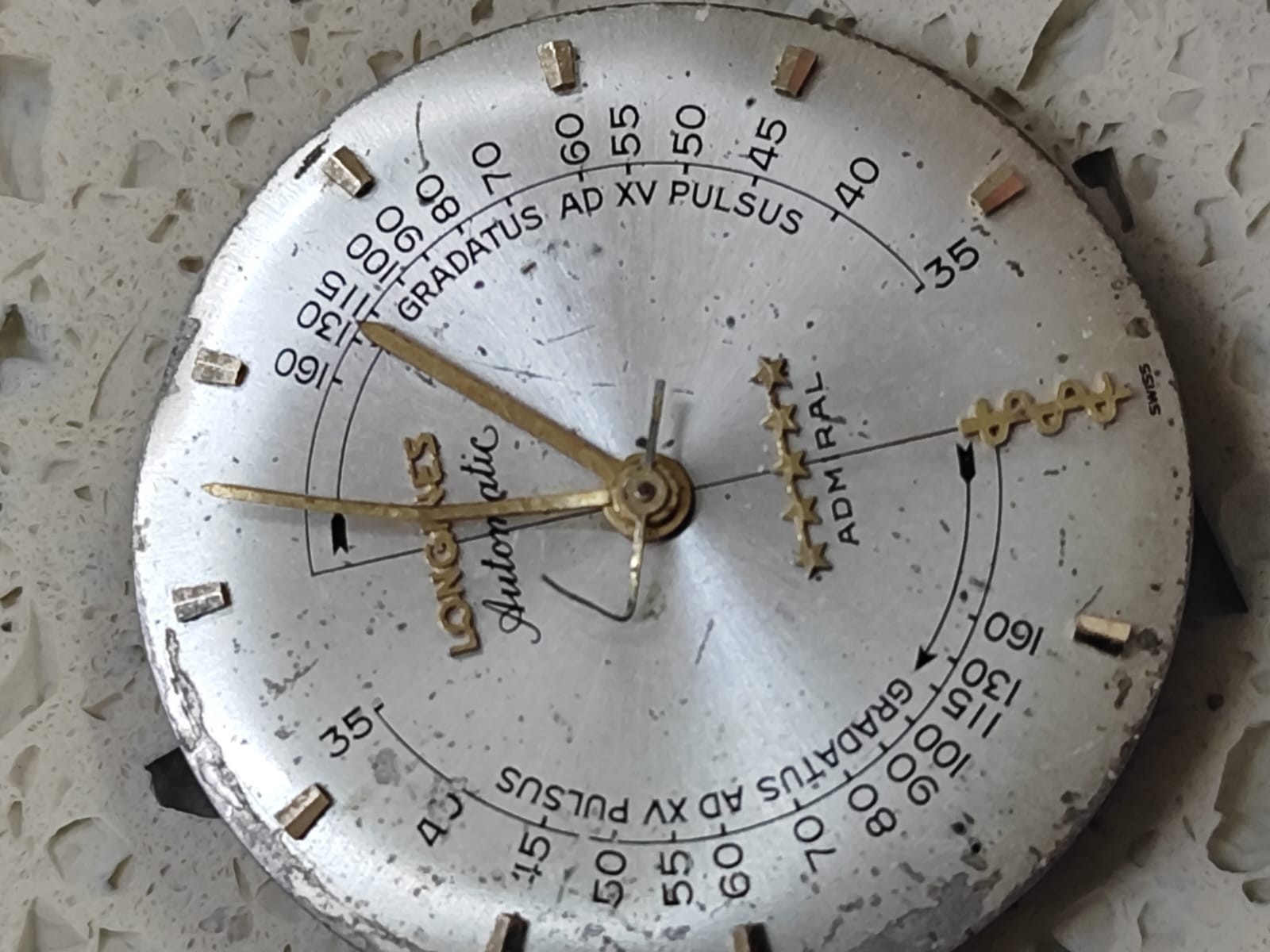 Longines “Pulsations” Admiral Doctor Movement with dial Cal 342 Not work