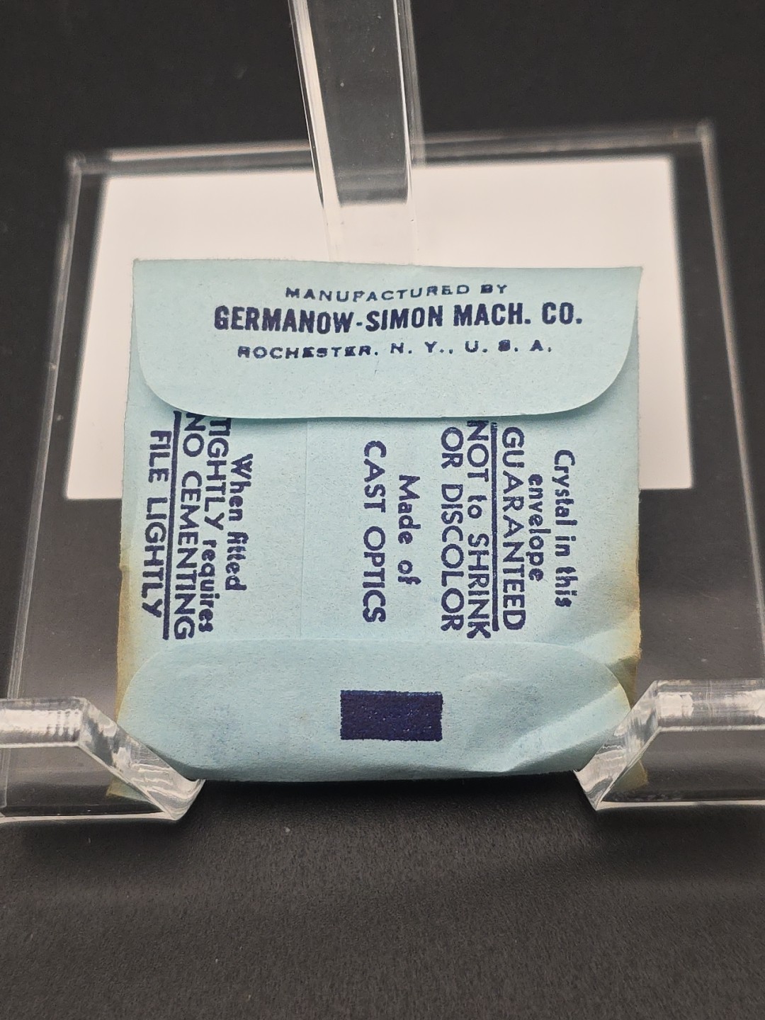 G-S Watch Crystal PA405-23 27.55mm Elgin 6836