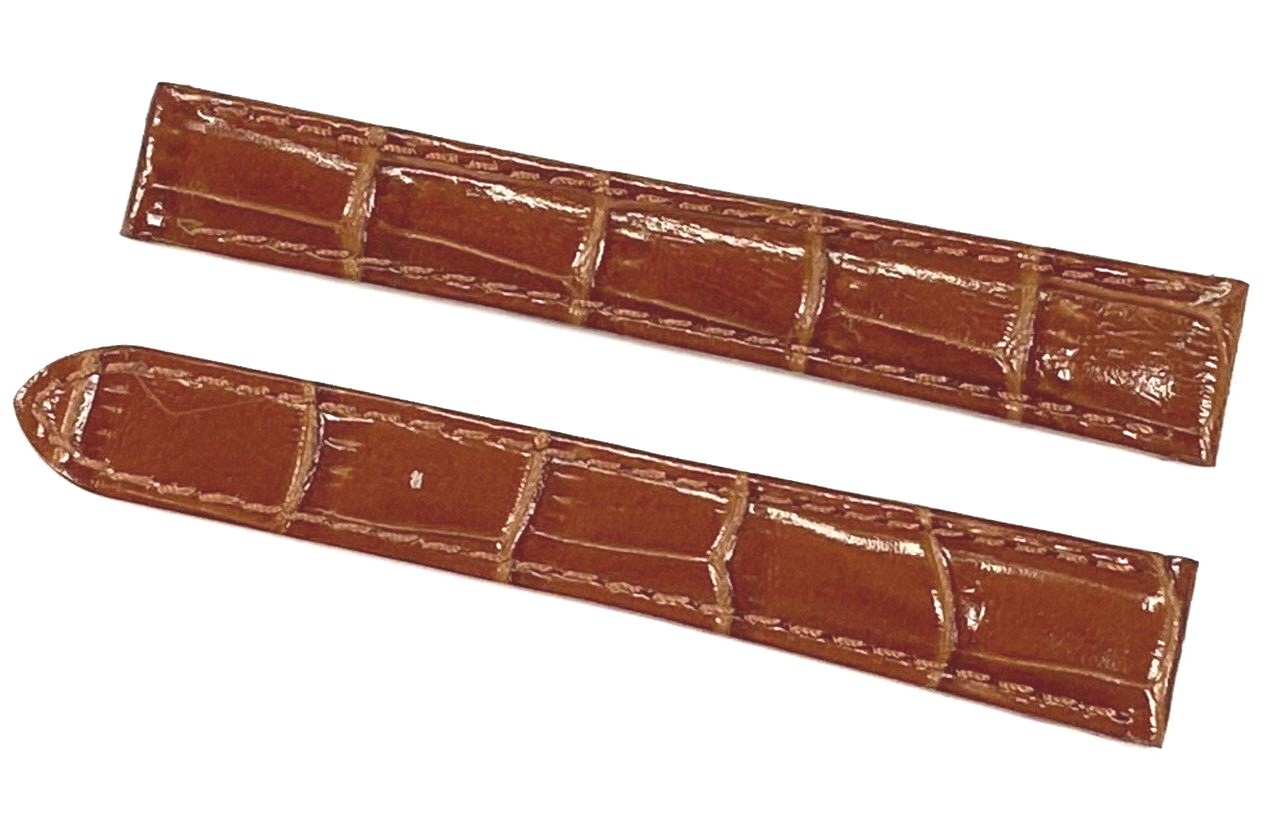 Watch Band Genuine Leather Alligator Grain fit Cartier Watch 14x12MM