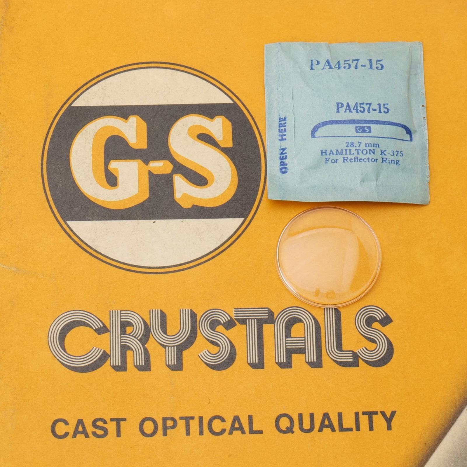 NOS GS Watch Crystal PA457-15 Hamilton 28.7mm New Old Stock (PA1D16)