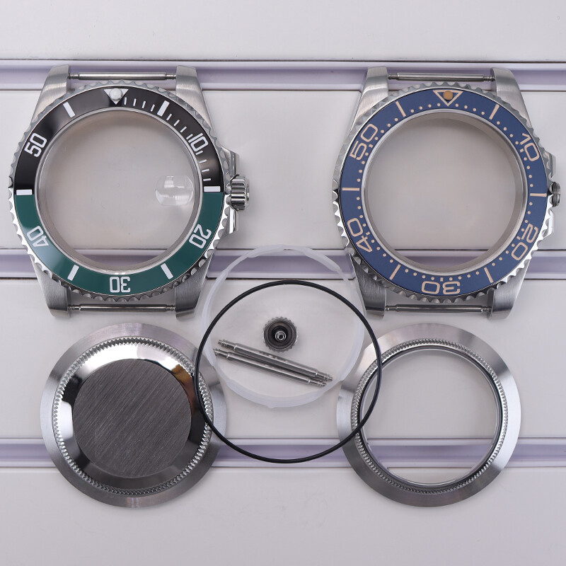 40mm Luxury Watch Cases Ceramic Bezel Sapphire Glass For Nh35 Eta 2824 Movement