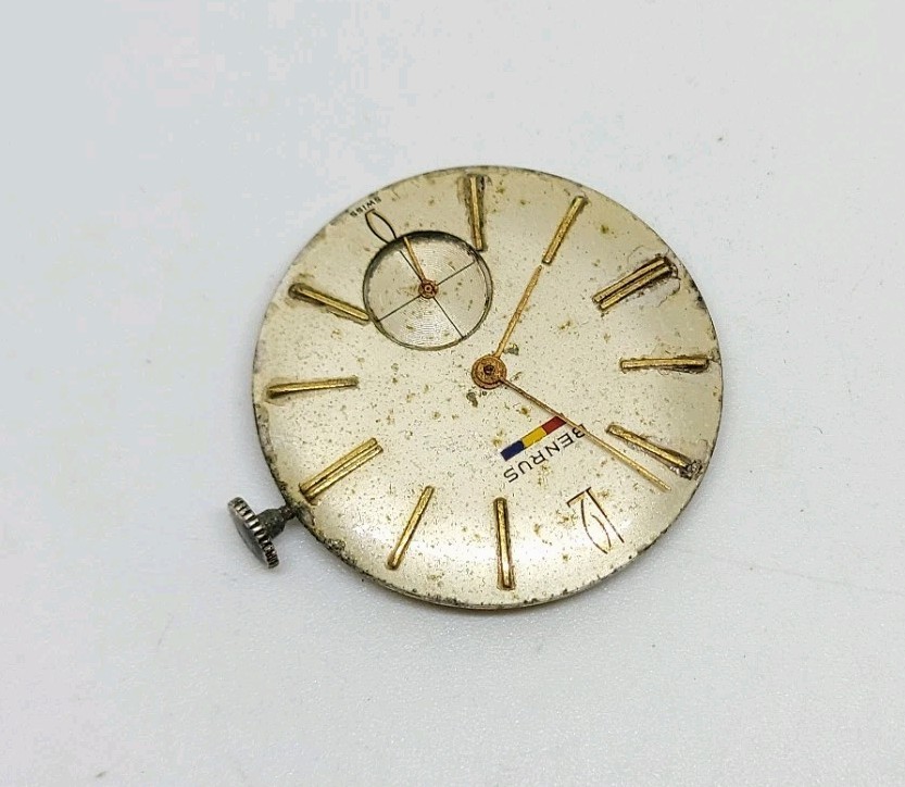 Vintage Benrus FI20 17J Mechanical Wrist Watch Movement For Parts Or Repair