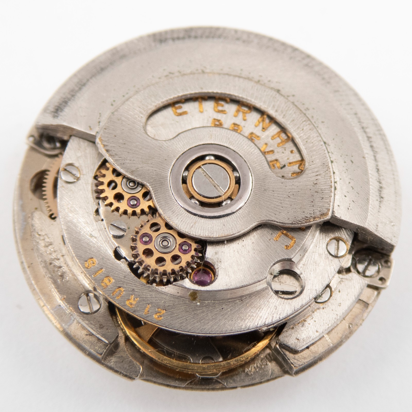 Vintage Eterna Matic Sahida Caliber 1446 21-Jewel Automatic Wristwatch Movement