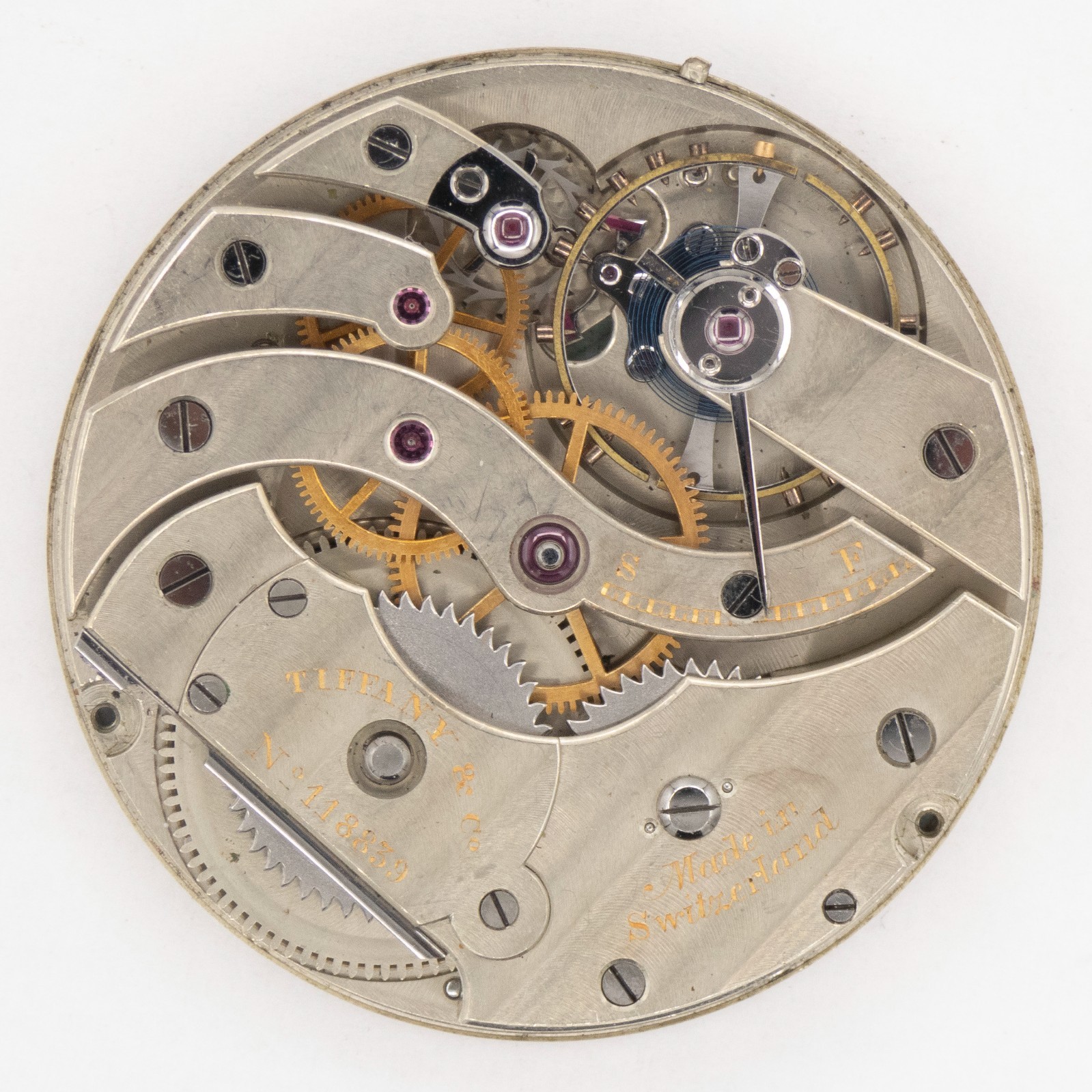 Patek Philippe for Tiffany 39.1 x 7.8 mm Antique Pocket Watch Movement