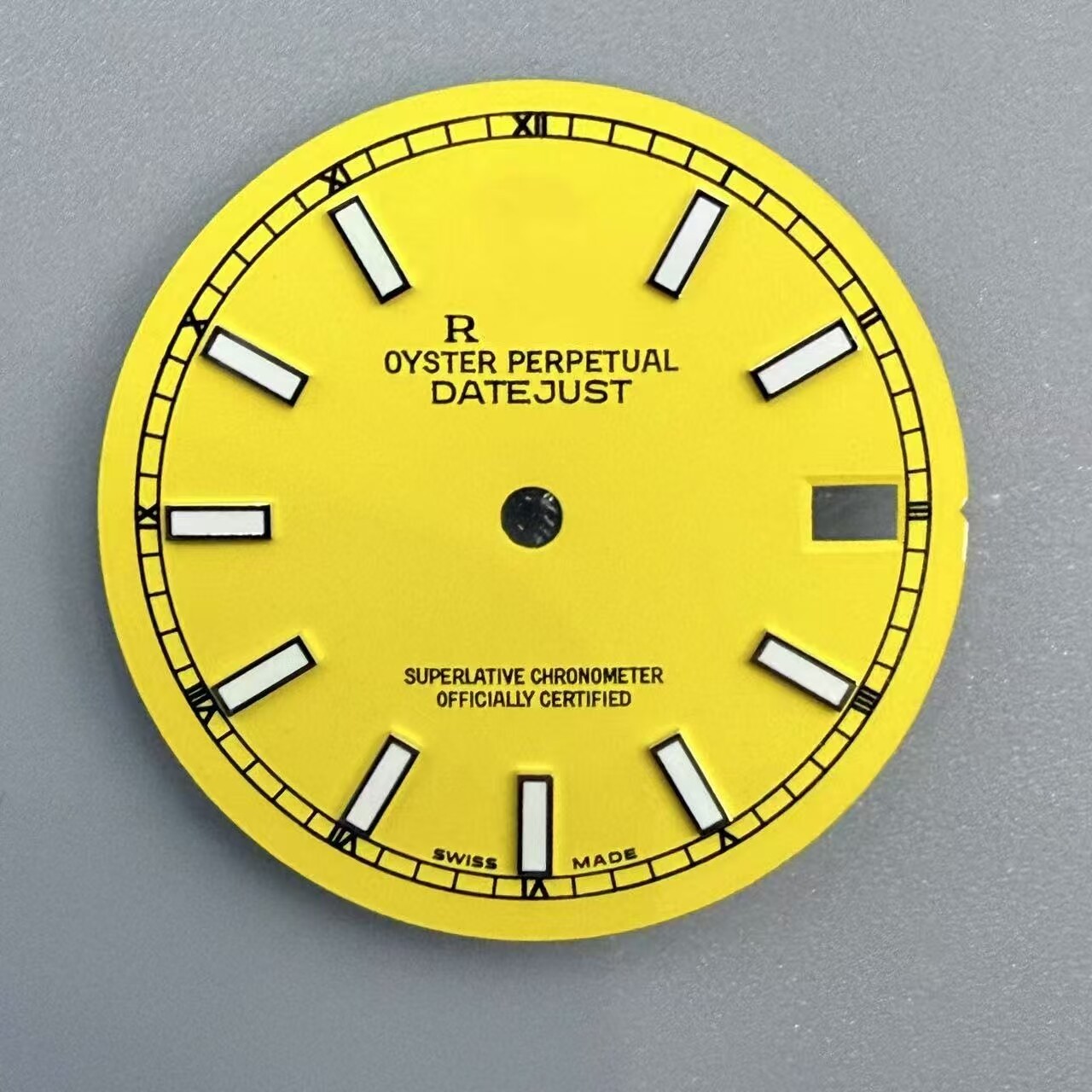 28.5mm Sun Pattern Watch Dial Green Luminous For NH35 Movement Watch Parts