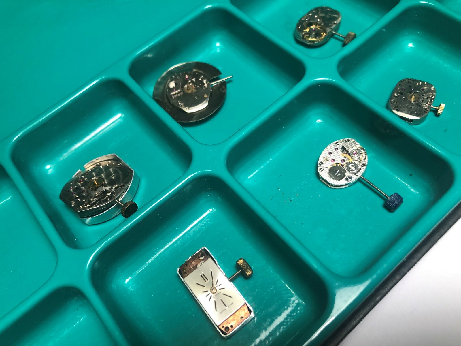 8 NEW OLD STOCK WRISTWATCH WIND-UP MOVEMENTS DOXA CYMA TISSOT & MORE
