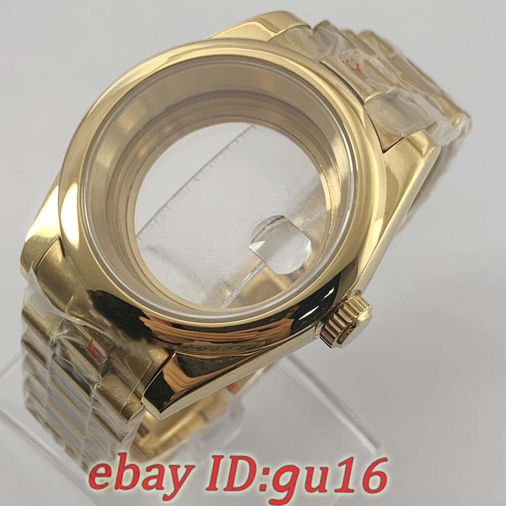 36mm/40mm Gold Watch Case Fit NH35 NH36 Miyota 8215 8205 PT5000 ETA 2836/2824