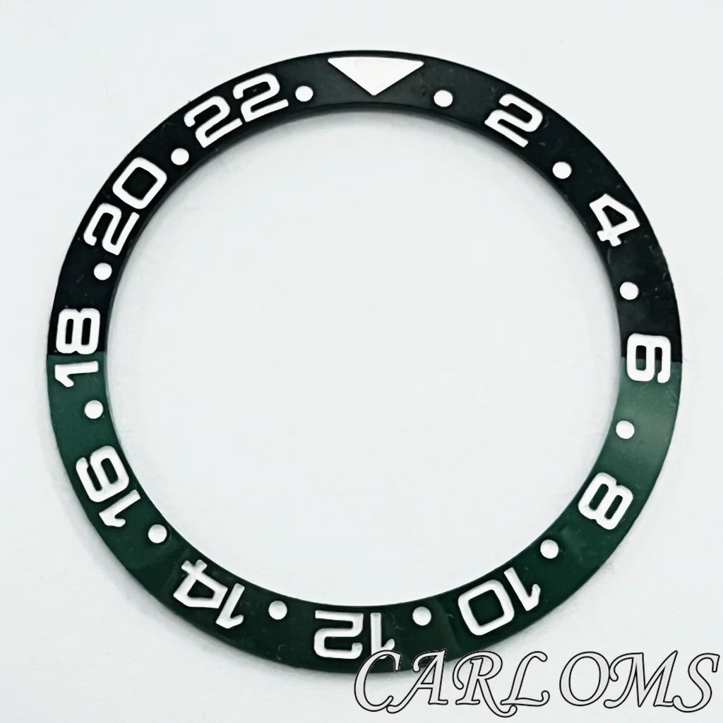 TOP 38Mm Black Brown Blue Green Yellow Orange Ceramic GMT Bezel Insert for 40Mm