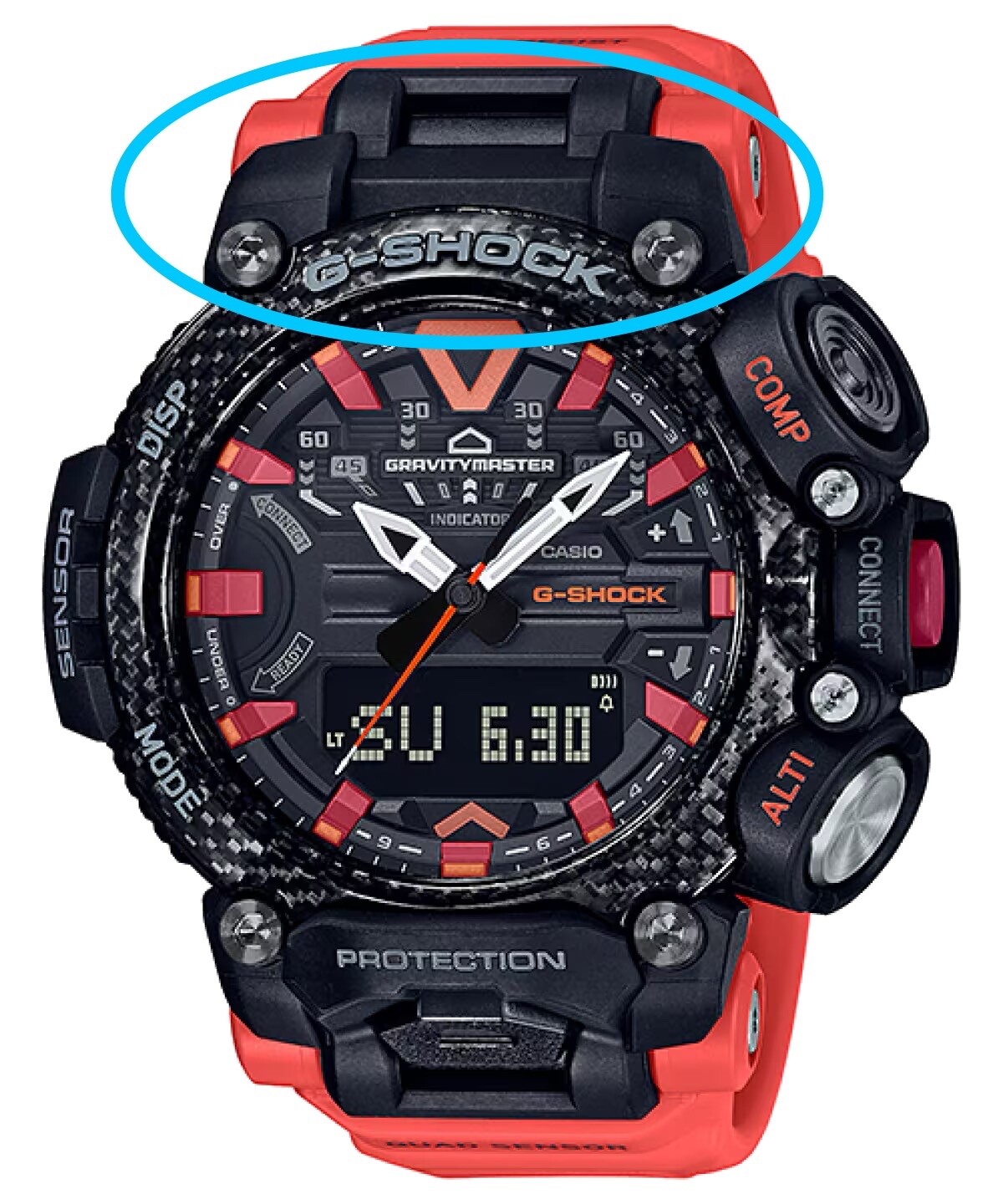 Genuine Casio G-Shock GR-B200 GRB200 black resin watch decorative piece @ 12:00