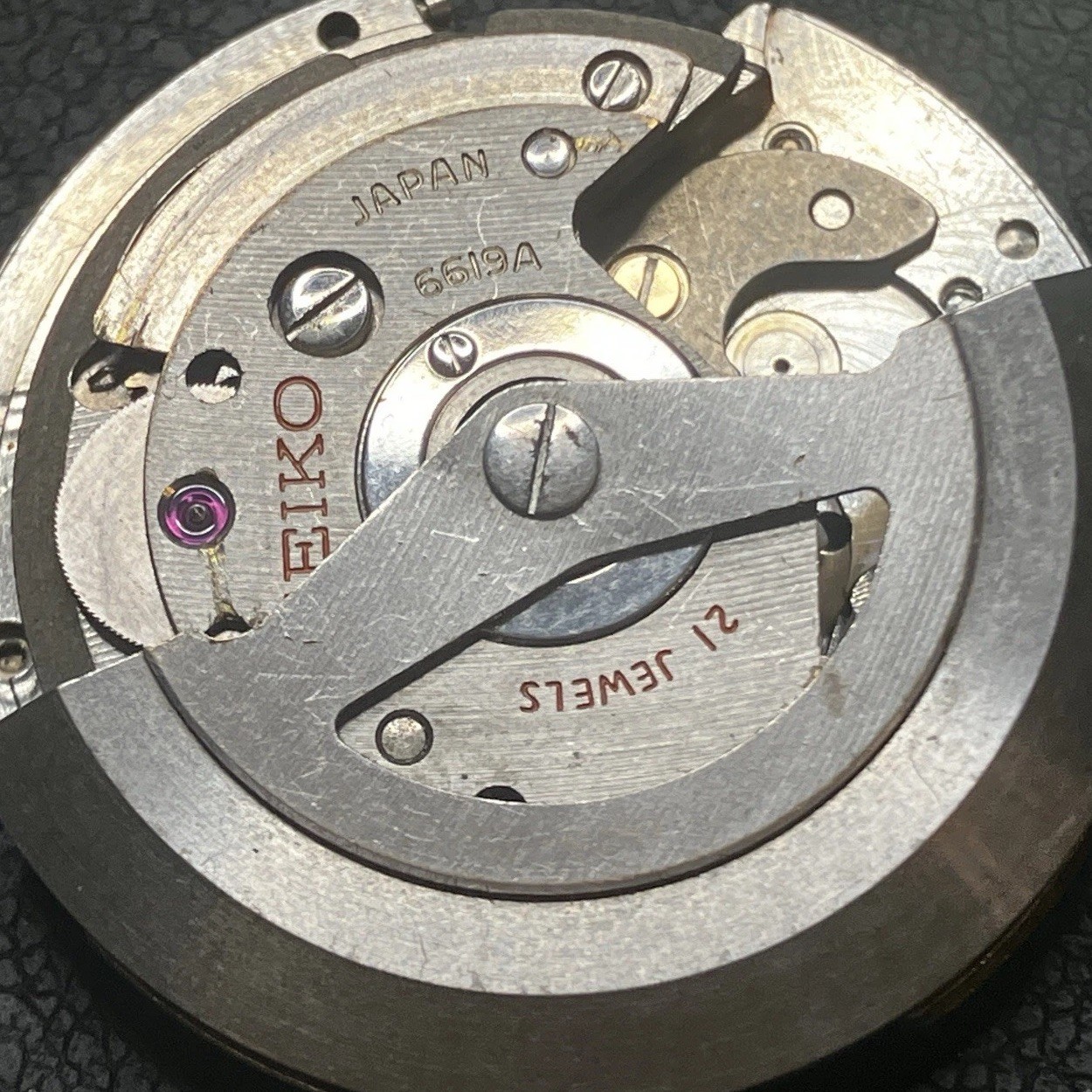 Seiko 6619A Sportsmatic 5 Incomplete Movement Parts Repair Donor Winds