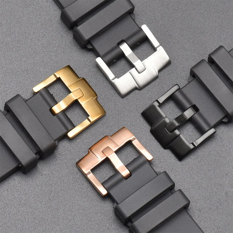 Stainless Steel Watch Strap Buckle 16mm 18 20mm 22 24mm Brushed Band Metal Clasp