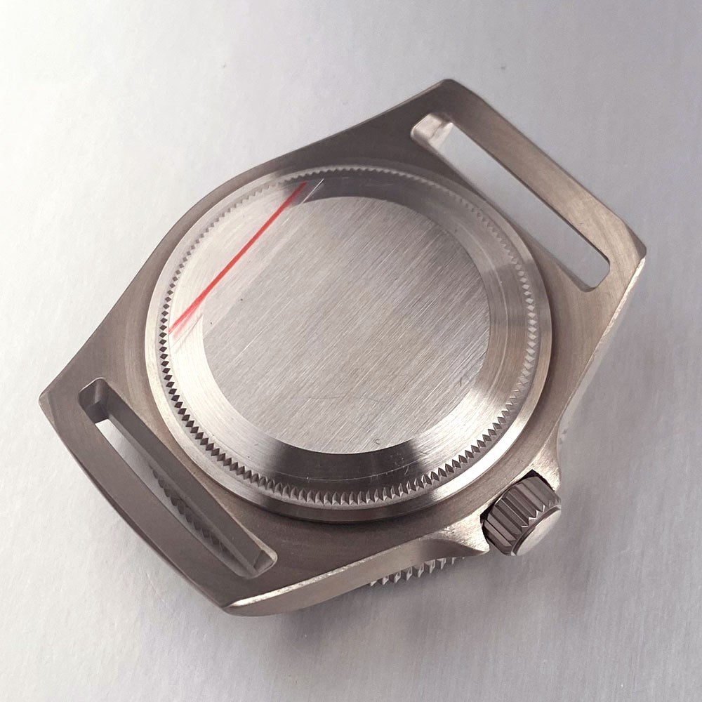 Prevent Allergy Sapphire Glass 42MM Titanium Watch Case fit NH35A NH36A Watch