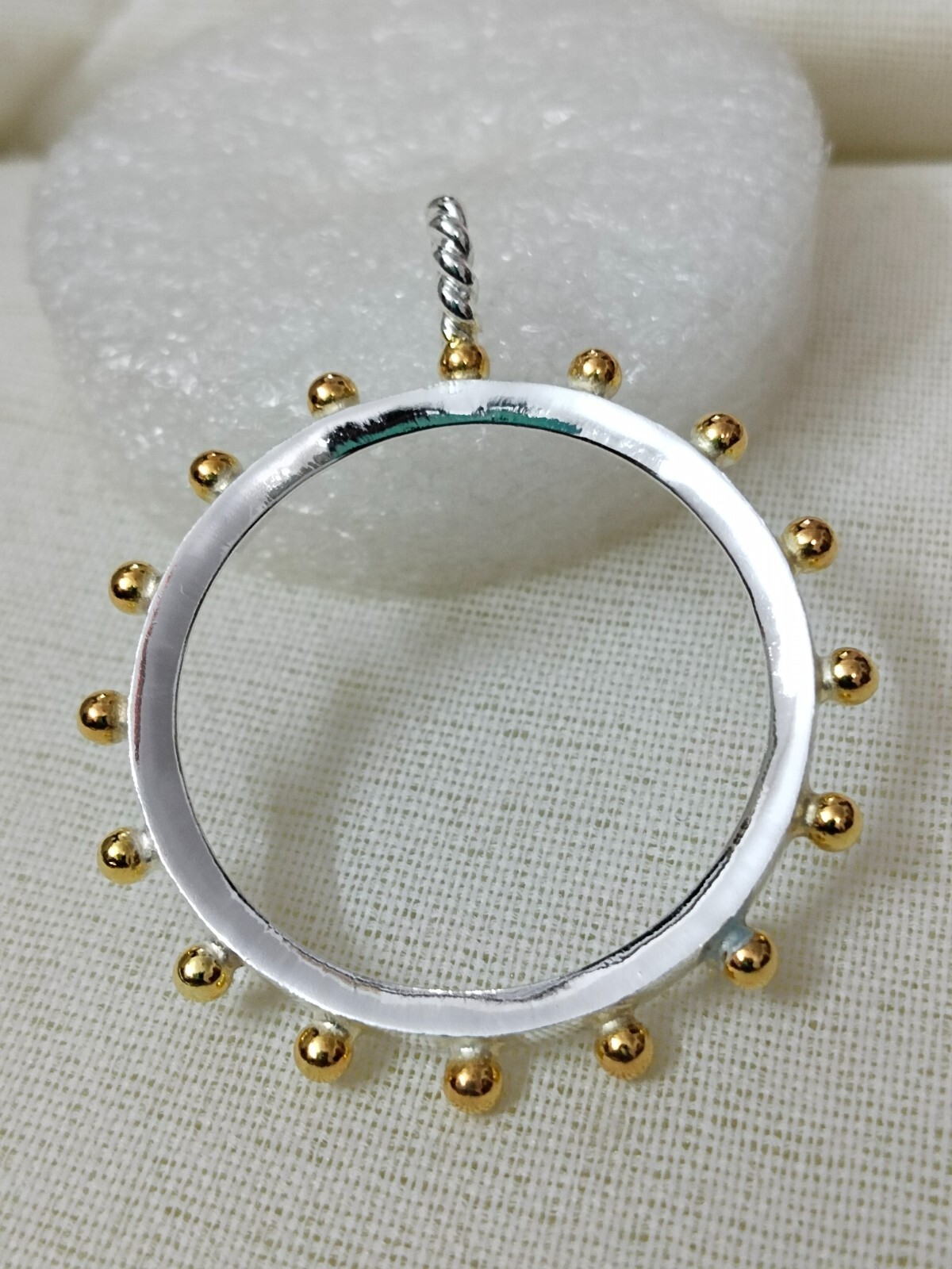 925 Sterling Silver Round Pendant setting prong Blank Bezel Holder Coin