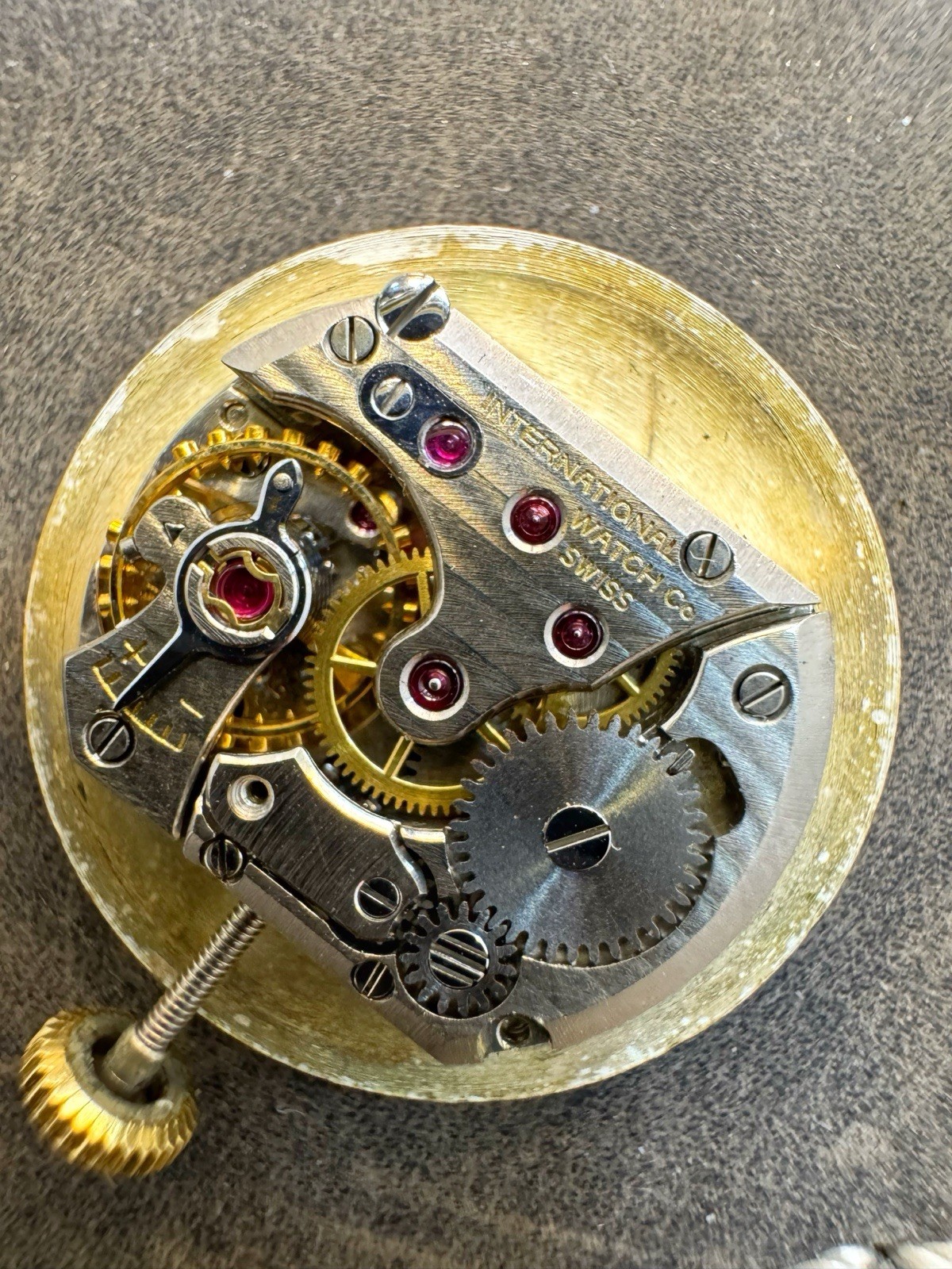 Vintage IWC International Watch Company Cal C.41 Wrist Watch Movement Parts