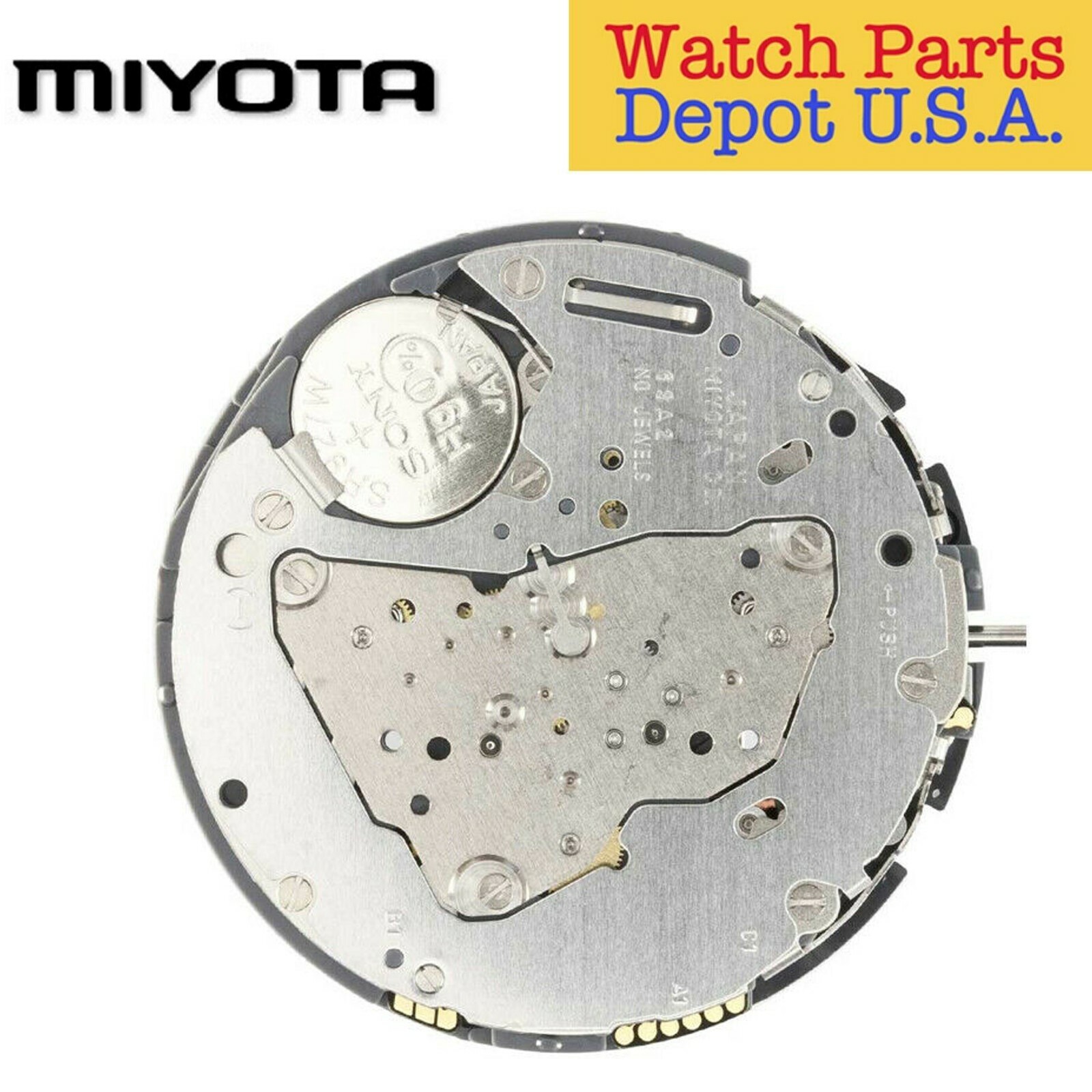 Original Miyota 6SA2 Japan Quartz Chronograph Movement, 3 Hands, Date at 4:30