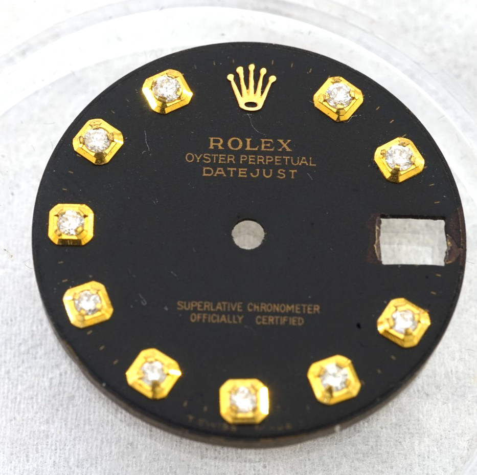 Genuine Rolex Datejust Midsize 31mm model Black custom diamond dial, (1)