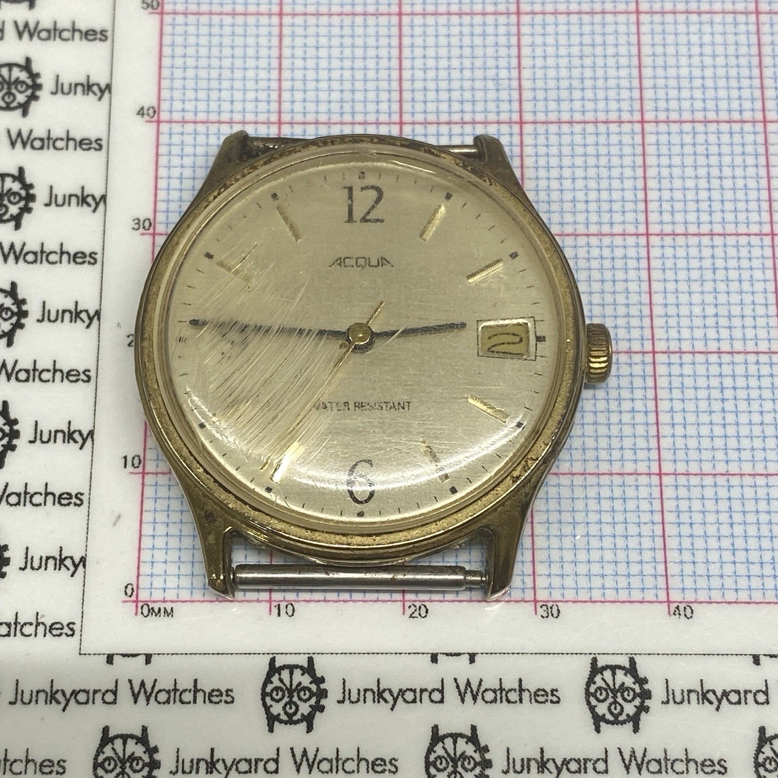 Vintage Acqua Water Resistant T 80 Watch Movement Repair Parts Mechanical