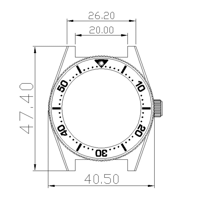 40mm Watch Case For Mod SPB143J1/SPB253J1 Tiger Whale NH35 NH36 NH34 4R36 NH70